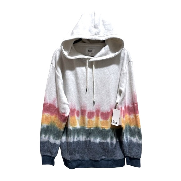 feat Tops - Feat | Blanket Blend Hoodie | Sunset Lover Tie-Dye Style | Size Large